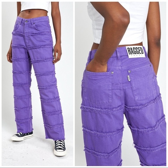 The Ragged Priest Jeans Purple Crook Distressed Denim Size 28 Dolls Kill - Picture 2 of 8